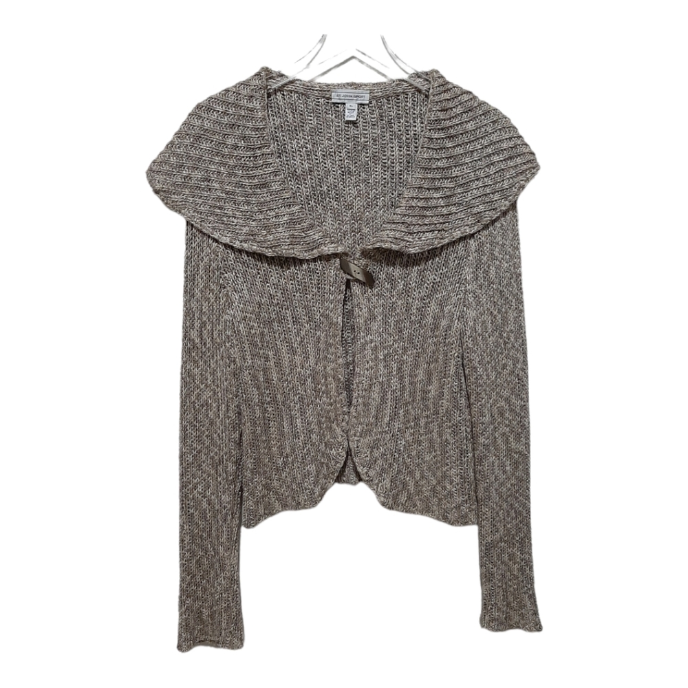 St.John Long Sleeve Tan Cardigan Size XL
